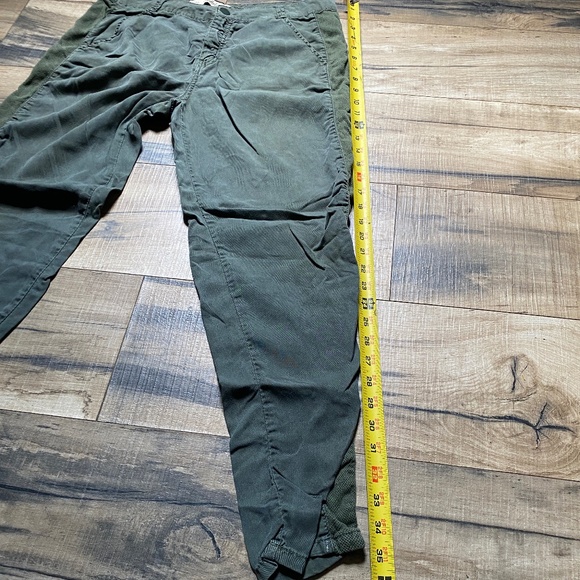 Zara Trafaluc Army Green Loose Trousers w/ Mesh Side Stripe Size 6 - Picture 11 of 13